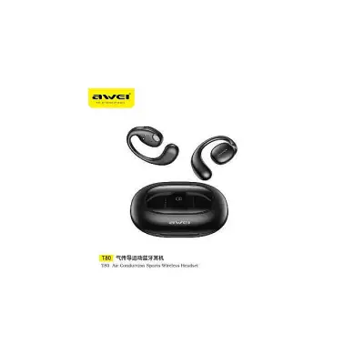 Awei T80 OWS Bluetooth Air Conduction Earbuds Headset With Mic Earphone For Mobile Phone
